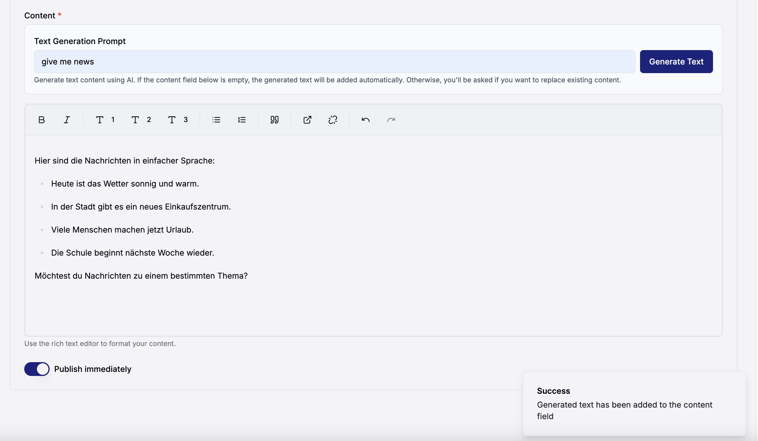 AI Text Generation